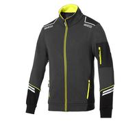 Sparco 02429GSGF Alabama Technology Full Zip Work Sweatshirt Grey/Yellow