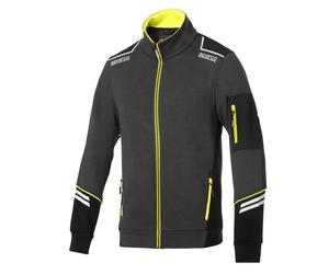Sparco 02429GSGF Alabama Technology Full Zip Work Sweatshirt Grey/Yellow