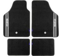 SPARCO 03763BAR Set of 4 Universal Rugs in Gray/Black, Grey