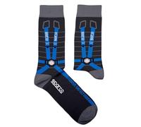 sparco Calcetines Diseño Arnes Talla 36-40 Socks, Black/White, 36