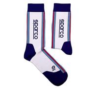 sparco Calcetines Diseño Martini-r Talla 41-46 Blanco/Azul Marino Socks, White, 41