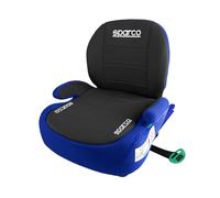 Sparco F100KI Child Booster Seat with Backrest and ISOFIX Connectors | for Children from 125 to 150 cm (22-36 kg) | Ergonomic and Reclining Design | Blue and Black | ECE R129/03 Approved