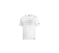 Sparco - Martini R Logo T-Shirt - Martini Racing Tone-on-Tone Logo - Stretch Cotton for Optimal Comfort - Versatile White - Size XS - White