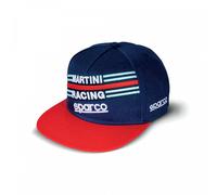 Sparco Martini Racing Flatbrim Cap Lancia Rally Team Navy Blue with 3D Logos