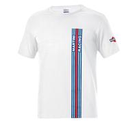 Sparco Martini Racing T-Shirt with Big Stripes Logo Lancia Rally Made in Italy