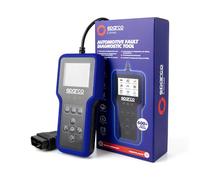 Sparco OBD2 Car Diagnostic Device Scanner Engine and Transmission Error Code Reader with Battery Test and I/M Readiness Emissions Multilingual for Petrol Vehicles