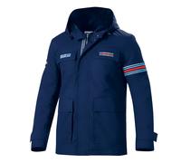 Sparco Rally Martini Racing Mens Field Jacket Navy Waterproof Coat with Hood