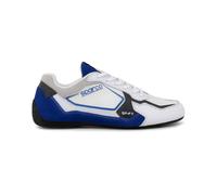 SPARCO SP-F7 Trainers White Blue Motorsports Low Top Driving Sneakers Shoes