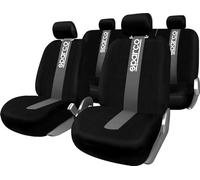 Sparco SPC1012 Set Covers for car Seats, Classic Model, 11 Pieces, Grey, 16