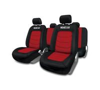 Sparco SPC1019RS 11-Piece Car Seat Cover Set, S-Line Corsa, Red