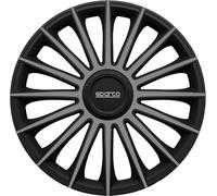Sparco spc1493bkgr Treviso 13 Inch Set of 4 - Black/Silver