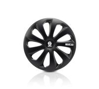 SPARCO SPC1570BK Sicilia Wheel Covers, Black, Set of 4, 15"