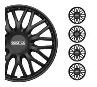 Sparco SPC1596BK Wheel Trims Roma Black, Set of 4, 15 Inches