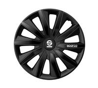 Sparco Milano 16 Inch Wheel Trims, Black, Set of 4