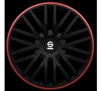 Sparco Wheel Covers Bergamo - 16-inch - Black/Red - Set of 4 pieces