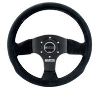 Sparco Steering Wheel P300 Black Suede 300mm Flat Design for Rally Racing Cars