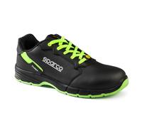 Sparco Unisex's Targa ESD S3s Sr Fo Fire & Safety Shoe, Black Green Fluorescent Dark, 9 UK