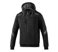 Sparco Tech Hoodie - Full Length Zip, Reflective Detail, Cotton Rich