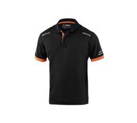Sparco Tech Polo Shirt - Reflective Detailing, 3 Button Collar (Work, Team Wear)