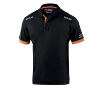 Sparco Tech Polo Shirt - Reflective Detailing, 3 Button Collar (Work, Team Wear)