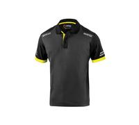 Sparco Tech Polo Shirt - Reflective Detailing, 3 Button Collar (Work, Team Wear)