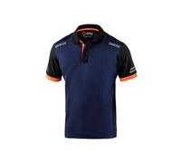 Sparco Tech Polo Shirt - Reflective Detailing, 3 Button Collar (Work, Team Wear)
