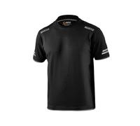 Sparco T-Shirt Tech NRGS – Unisex – Reflective Detailing – Short Sleeve Black/Grey L