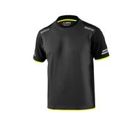 Sparco T-Shirt TEAMWORK 02416 GSGF – Unisex Racing Technical Short Sleeve Grey/Yellow XL