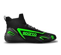 Sparco Unisex Hyperdrive Boots Size 39 Black/Green Boat Shoe, Standard, 6 UK