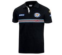 Sparco Unisex Martini Racing Polo Shirt, Negro, L Regular