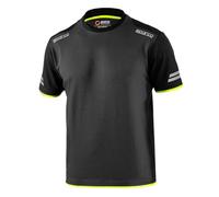 Sparco T-Shirt TEAMWORK 02416 GSGF – Unisex Racing Technical Short Sleeve Grey/Yellow XL