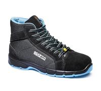 Sparco Unisex's Horizon Fire & Safety Shoe, Black Sky Blue, 10 UK