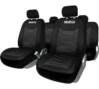 Sparco Universal SPC1016 Black Honeycomb Full Car Seat Covers Set