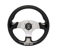 Sparco Universal Steering Wheel P222 - Black PU/Aluminium - Diameter 345mm