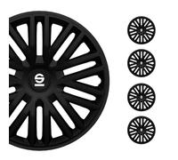 Sparco Wheel Covers Bergamo - 16-inch - Black - Set of 4 pieces
