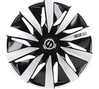 SPARCO SPC1391BKSV Wheel Covers Lazio 13-inch Black/Silver