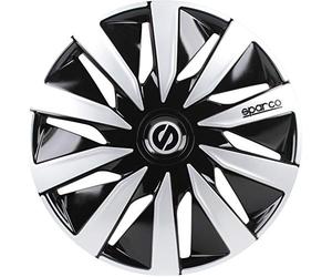 Sparco Wheel Covers Lazio - 13-inch - Black/Silver - Set of 4 pieces