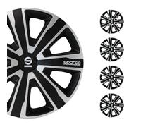 Sparco Wheel Covers Palermo - 15-inch - Silver/Black - Set of 4 pieces