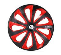 Sparco Wheel Covers Sicilia - 13-inch - Black/Red/Carbon - Set of 4 pieces