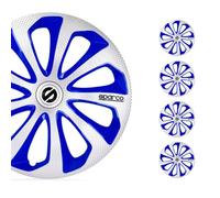 Sparco Wheel Covers Sicilia - 14-inch - Silver/Blue/Carbon - Set of 4 pieces