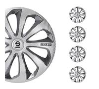 Sparco Wheel Covers Sicilia - 14-inch - Silver/Grey/Carbon - Set of 4 pieces