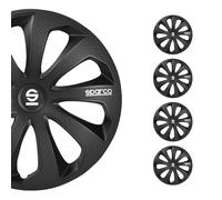 Sparco Wheel Covers Sicilia - 15-inch - Black/Carbon - Set of 4 pieces