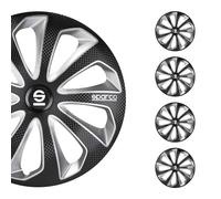 Sparco Wheel Covers Sicilia - 15-inch - Black/Silver/Carbon - Set of 4 pieces