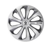 Sparco Wheel Covers Sicilia - 15-inch - Silver/Grey/Carbon - Set of 4 pieces