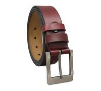 SpaRcz Mens 3.8 cm Leather Vintage Belt Casual Universal Belt, Wine Red, 110 cm
