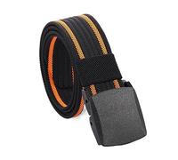 SpaRcz Mens 3.8 cm Nylon Outdoor Belt Casual Universal Belt, Black Orange, 120 cm