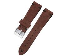 SpaRcz Watchband 18-22mm Suede Leather Vintage Quick Release Replacement Strap, Brown-black, 18mm