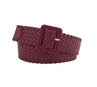 SpaRcz Womens 3.8 Cm Faux Leather To Weave Belt Fashion Dress Belt, Wine Red, 108 Cm