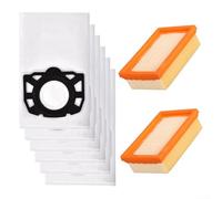 Spare Accessories for Kärcher WD4, WD5, WD6, MV4, MV5, MV6, WD 4 Premium Robotic Vacuum Cleaner Replacement Parts, Include 2 Filters, 6 Dust Bags