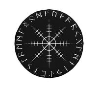 Spare Car Wheel Tire Cover, Ancient Icelandic Viking Scandinavian Runes Print, Waterproof Dustproof Wheel Covers, For Suv, Rv, Trailer Tyre Bag 17 Inch